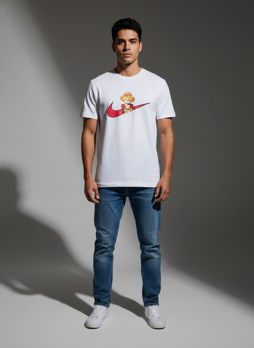 Premium White Round Neck T-Shirt - Bio Wash Cotton