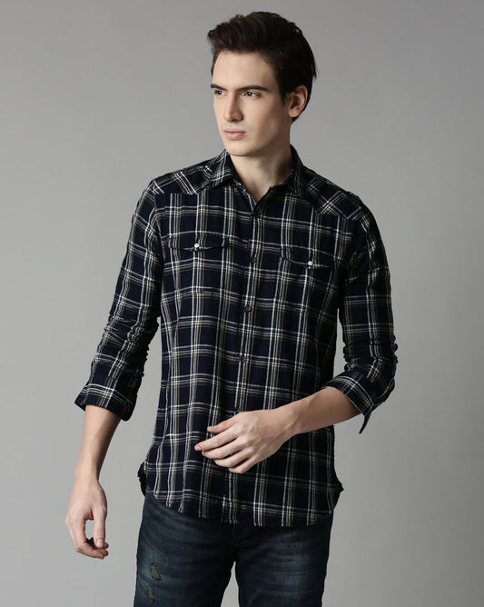 Swing Indigo Checkered Shirt