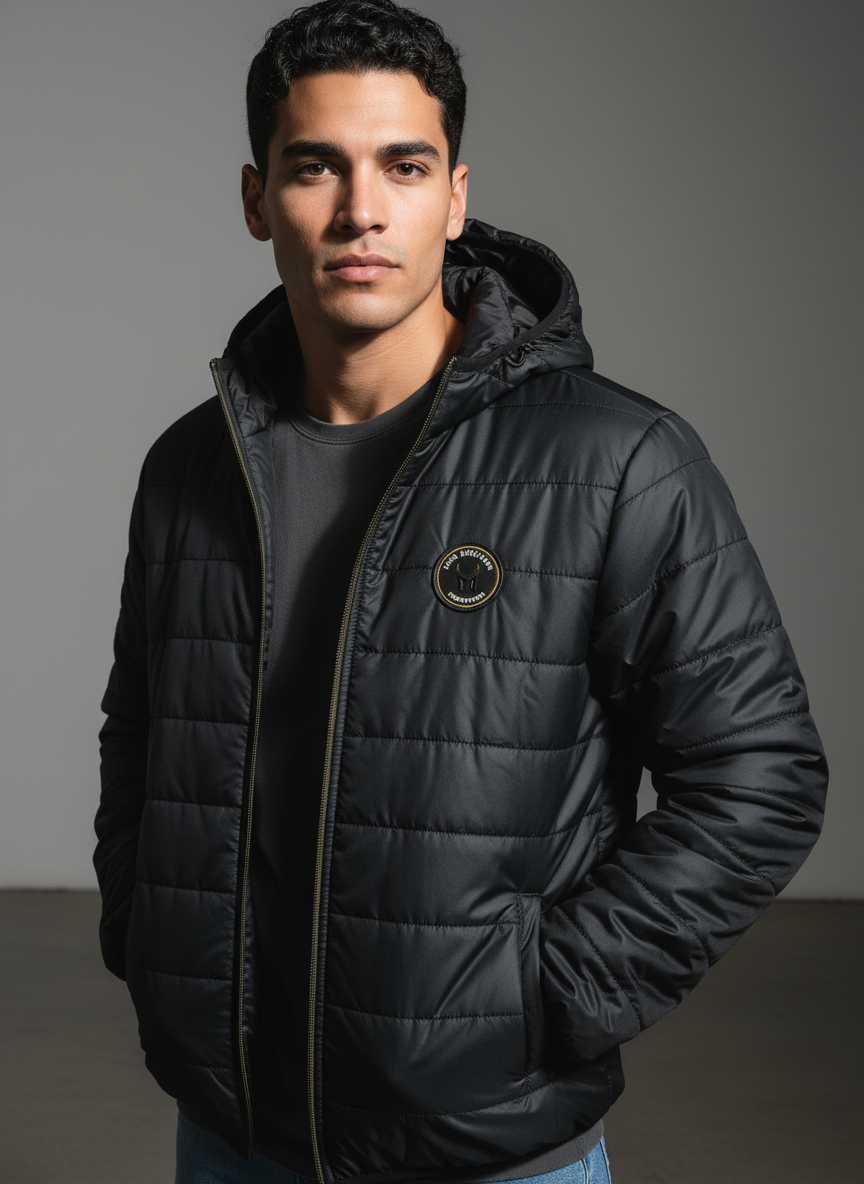 Men's Grey Polyester Jacket – Lightweight Streetwear Outerwear | The Modvue