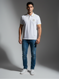 White Polo Bio Wash Pique