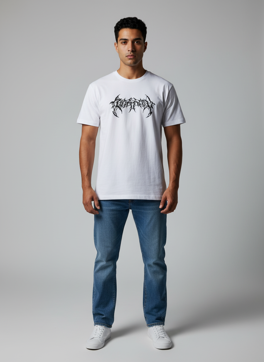 Luxe White Oversize T-Shirt - Bio Wash Terry