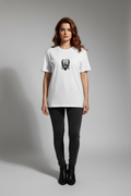 Women White Oversized T-Shirt - 100% Cotton Bio Wash Terry