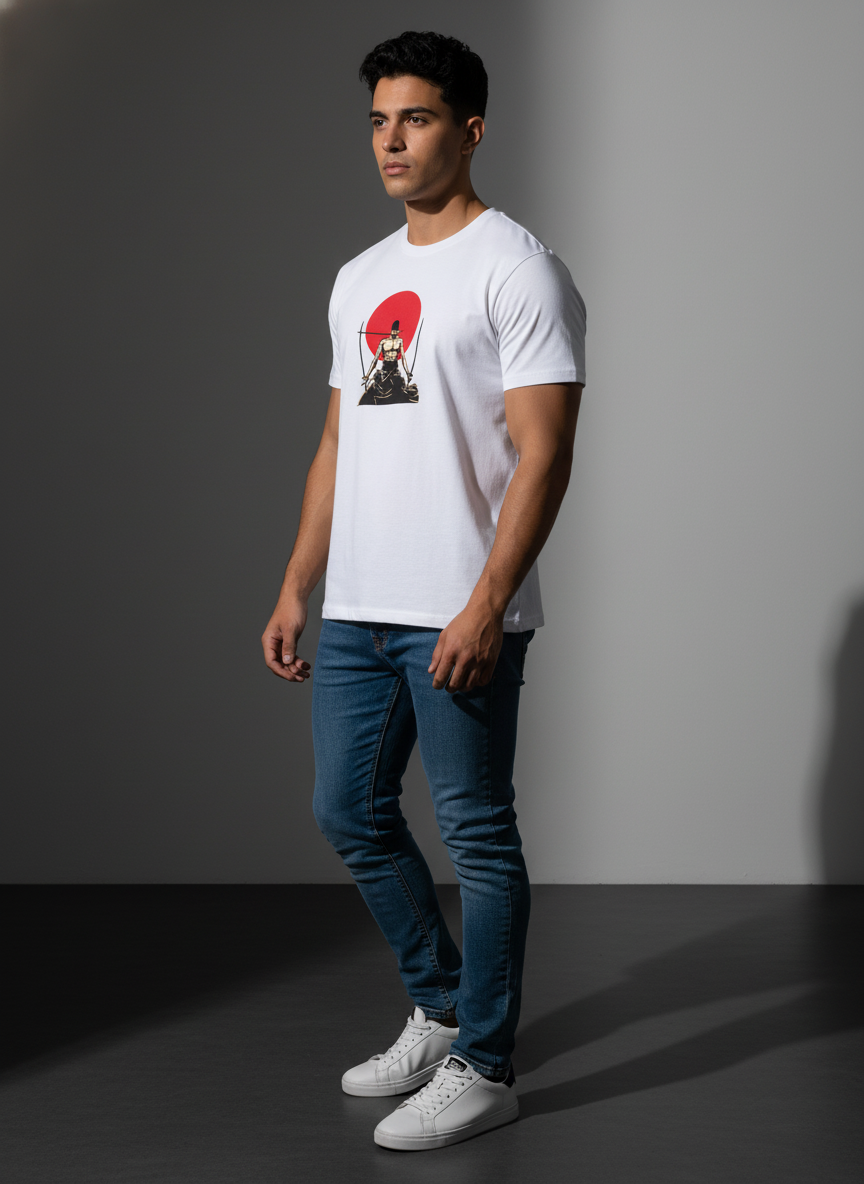 White Oversize T-Shirt - Bio Wash Terry Cotton