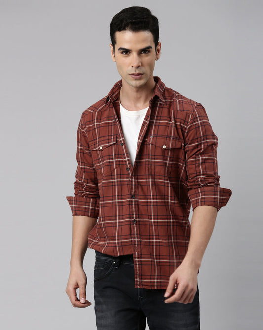 Swing Rust Checkered Shirt