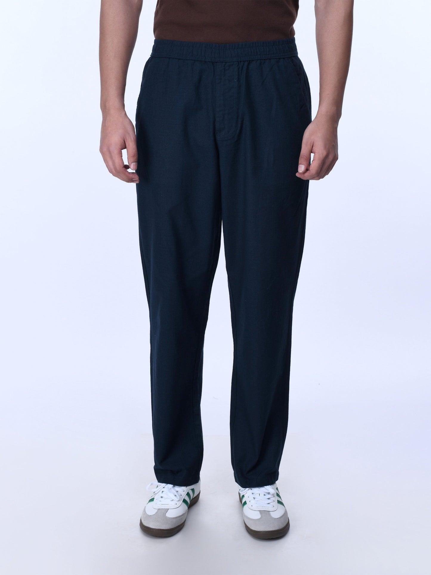 Raw Slub Relaxed Navy Flexiwaist Pants