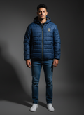 Men's Navy Blue Polyester Jacket – Lightweight Streetwear Outerwear | The Modvue