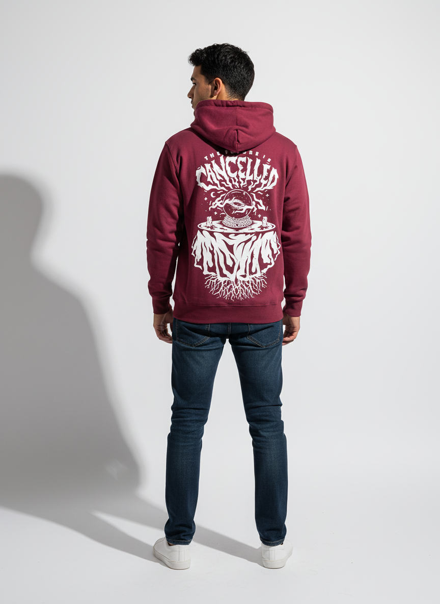 Maroon Hoodie Bio Wash Fleece
