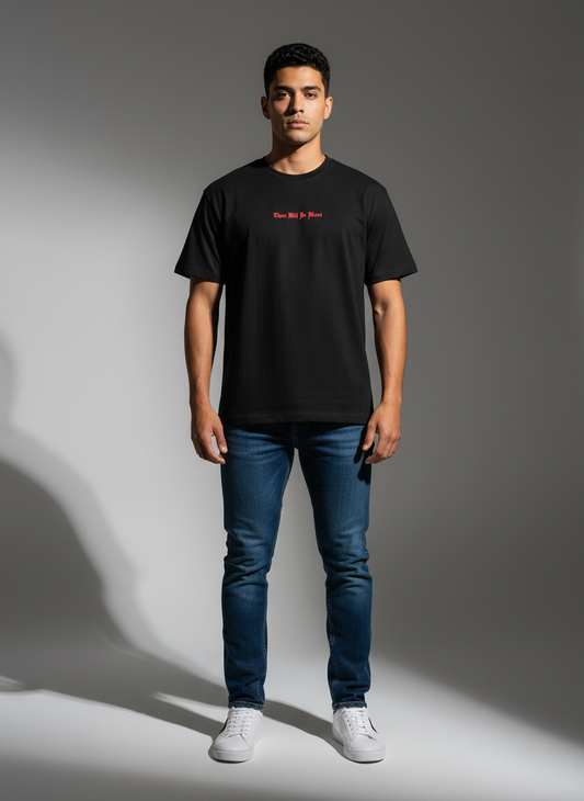 Black Oversized Bio Wash Terry