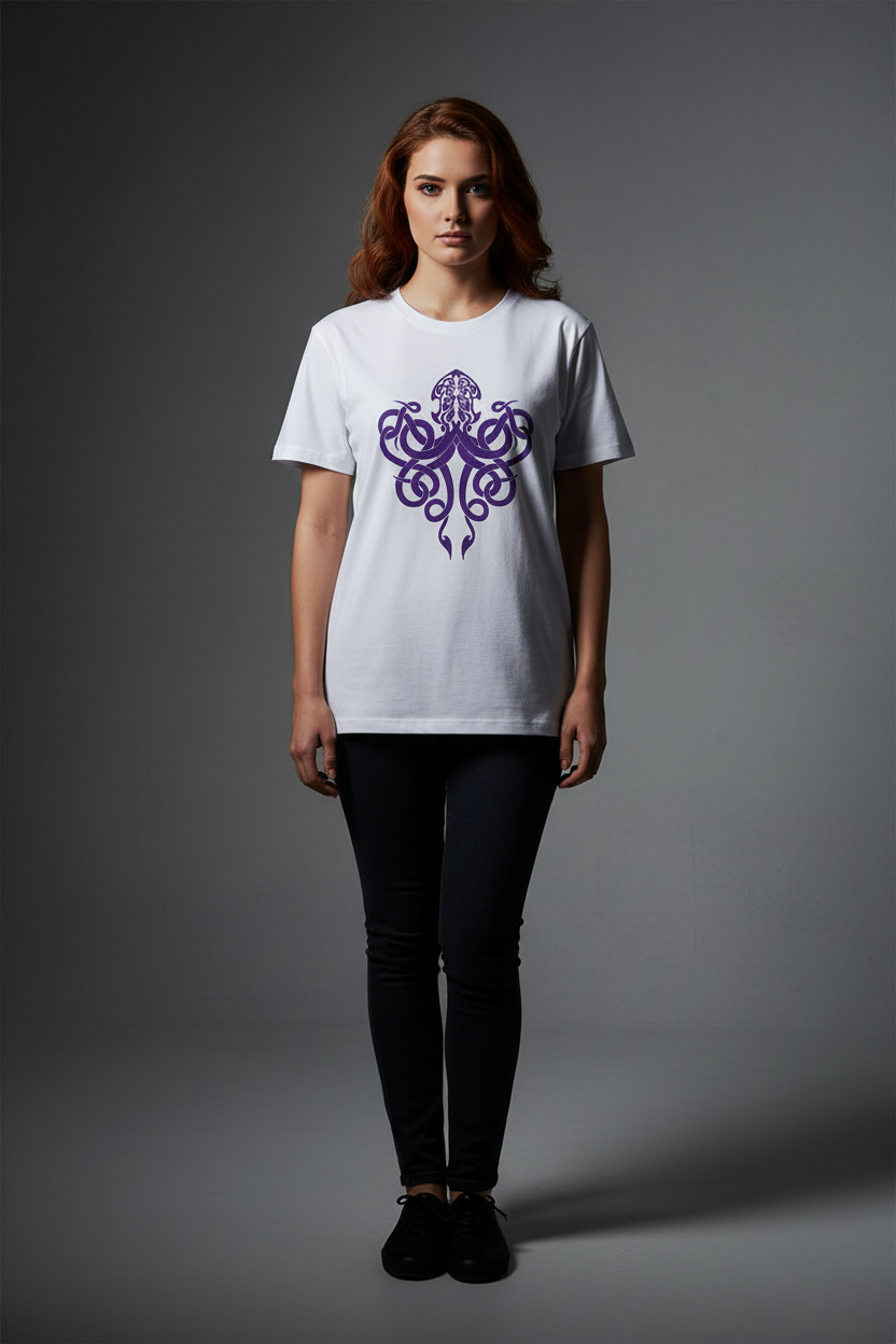 Women White Oversized T-Shirt - 100% Cotton Bio Wash Terry