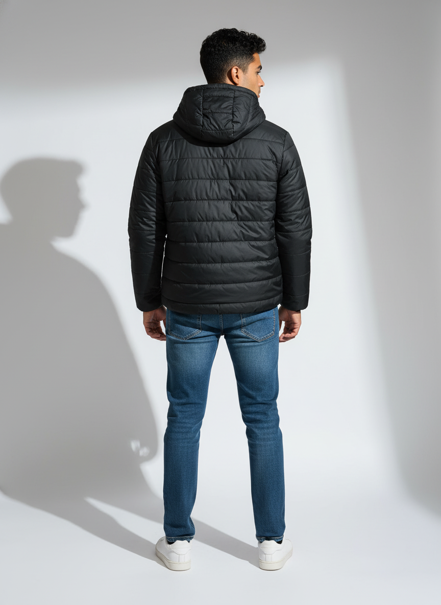Men's Grey Polyester Jacket – Lightweight Streetwear Outerwear | The Modvue