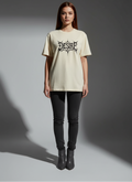 Women Cream Oversized T-Shirt - 100% Cotton Bio Wash Terry