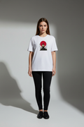 White Oversized T-Shirt - Women 100% Cotton Bio Wash Terry