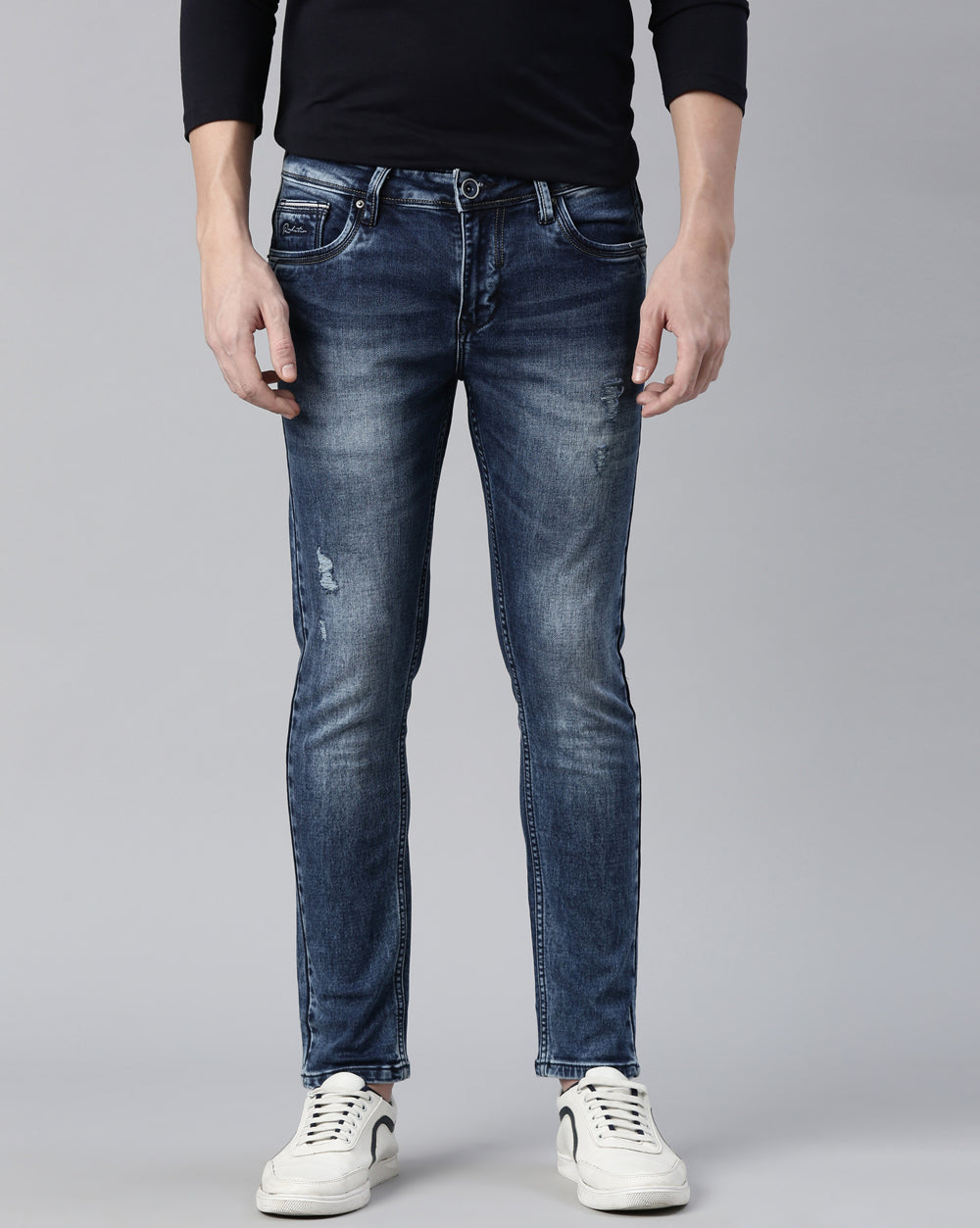 Distressed Blue Denim