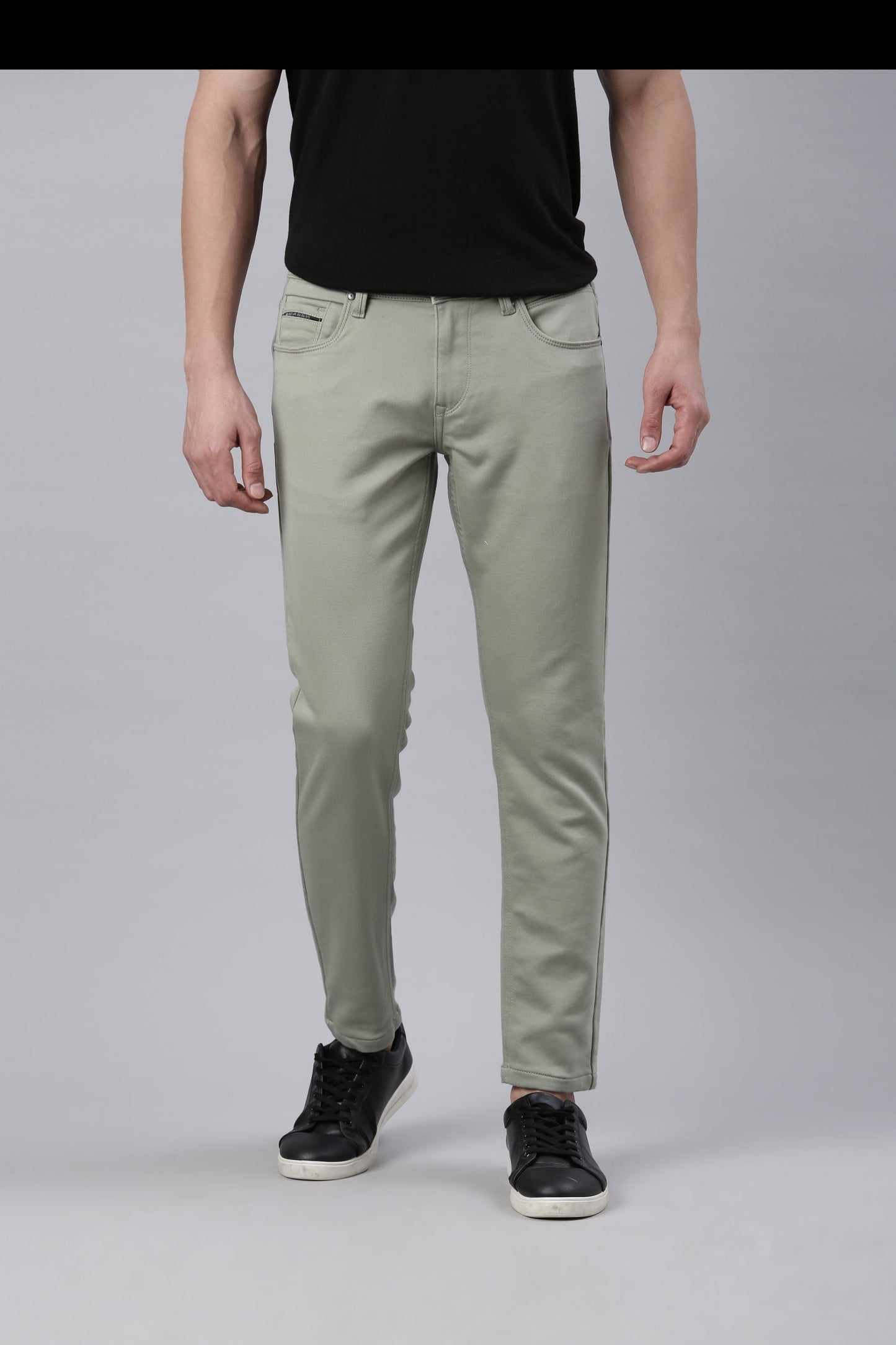 Pistachio Green Colored Denim