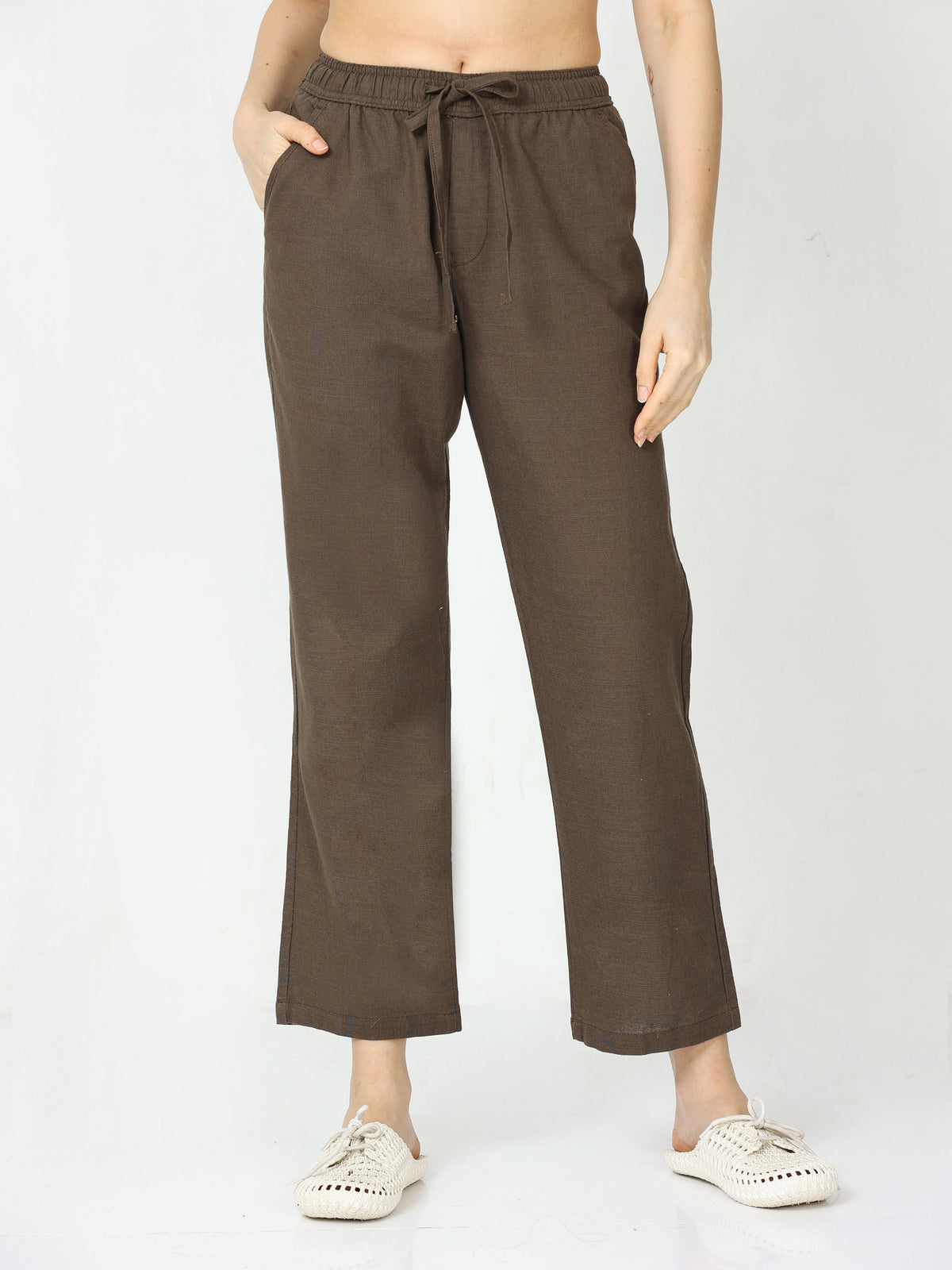 Women Lazy Linen Fern Pants