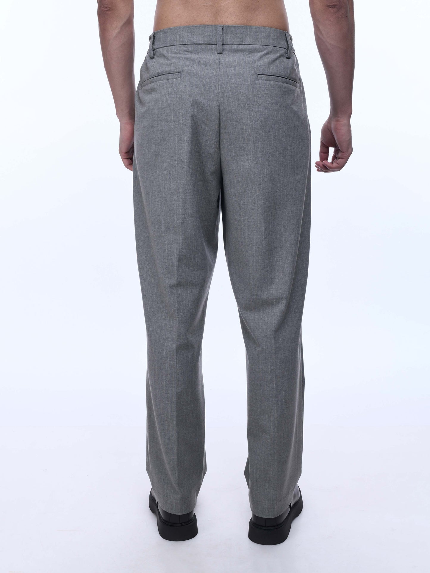 Soft Miracle Dark Grey Striped Relaxed Pants