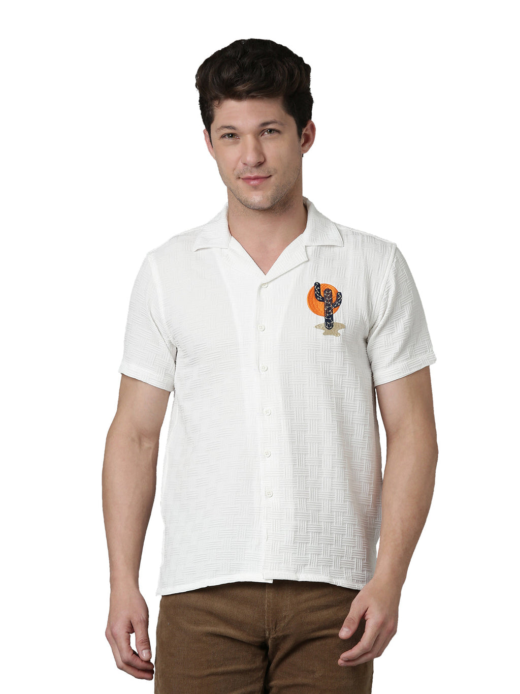 Men Cactus shirt - White