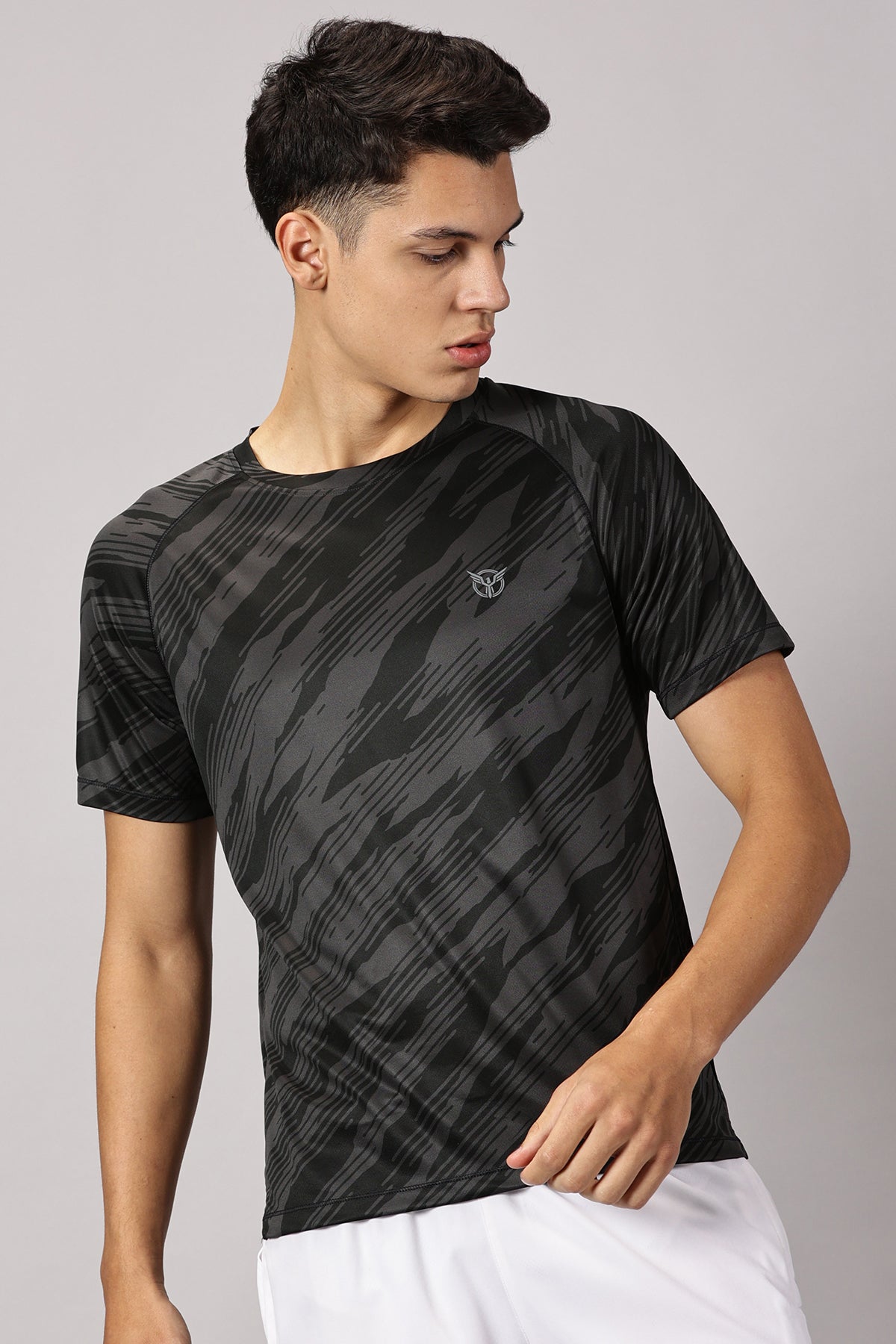 Active Crew Neck Printed Tee