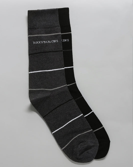 Crew Socks - Grey/Black