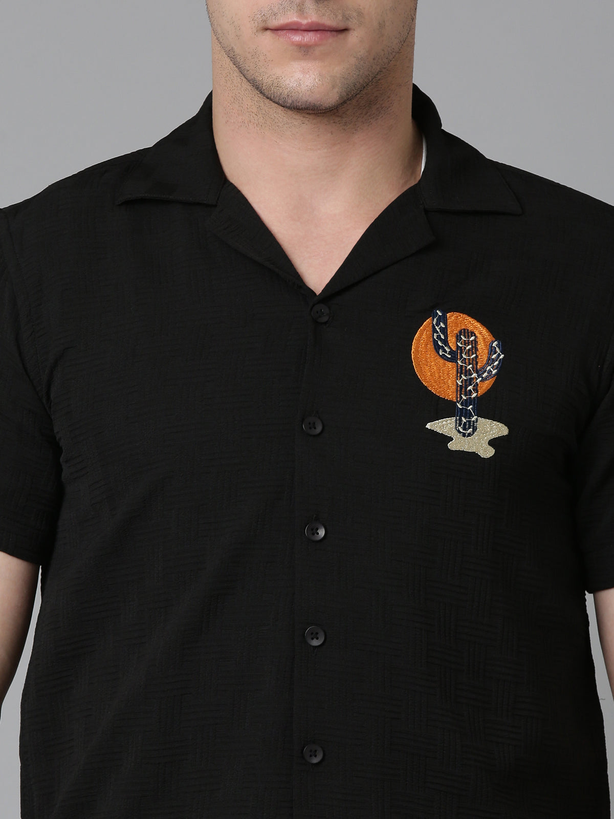 Men Cactus shirt - Black