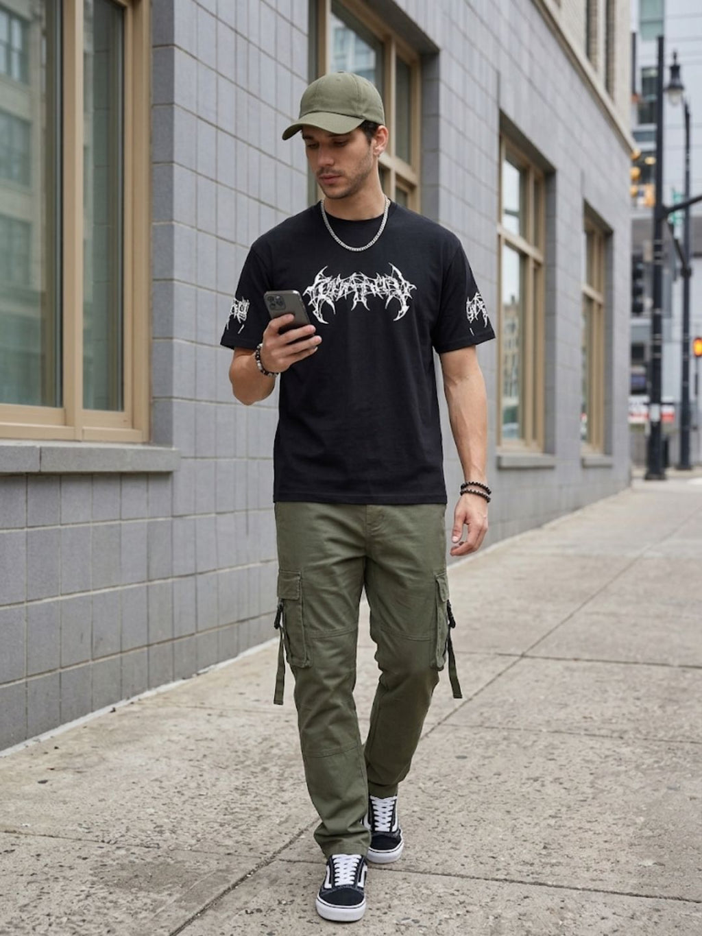 Black Oversized Bio Wash Terry