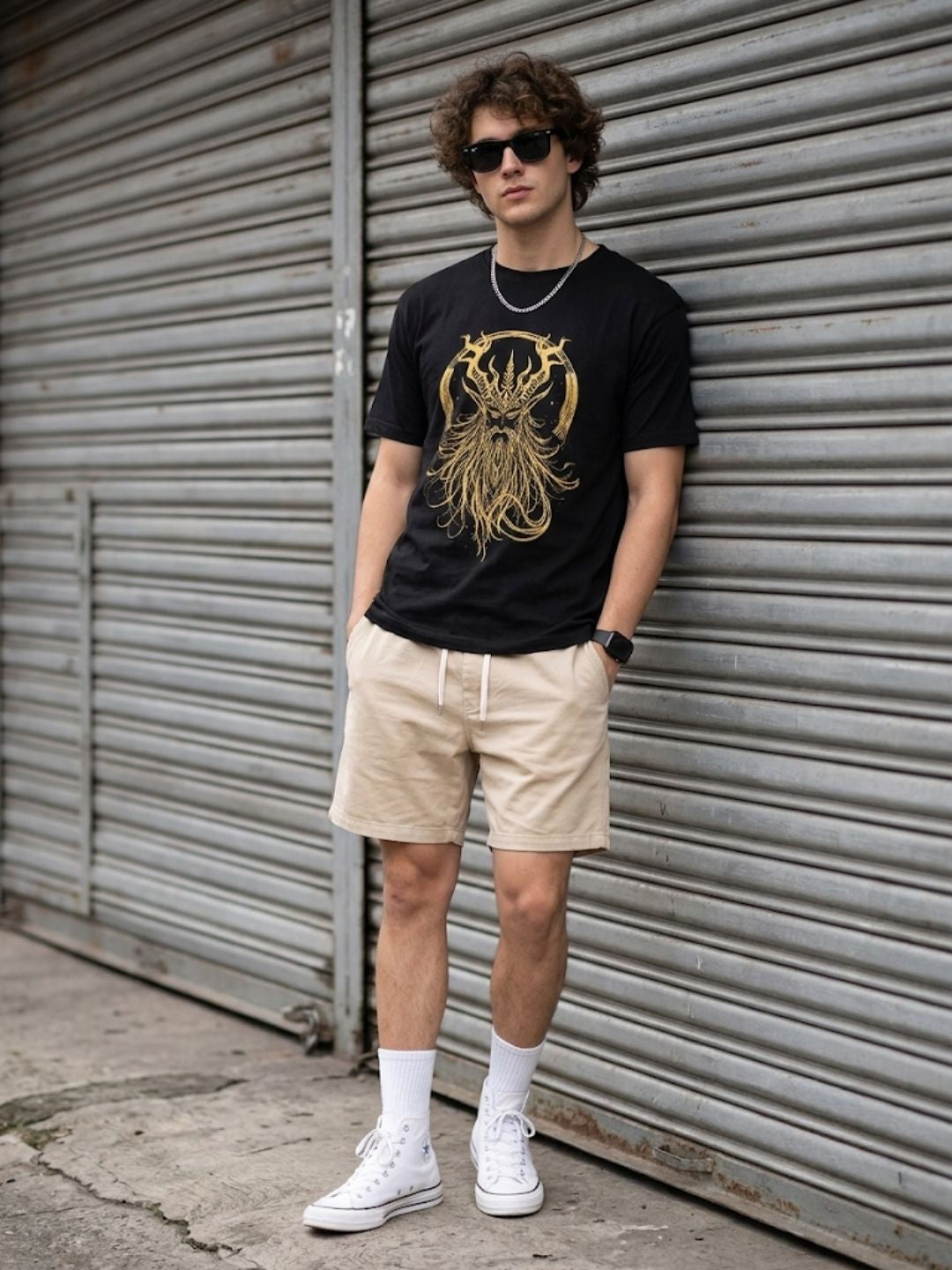 Black Round Neck Bio Wash Single Jersey