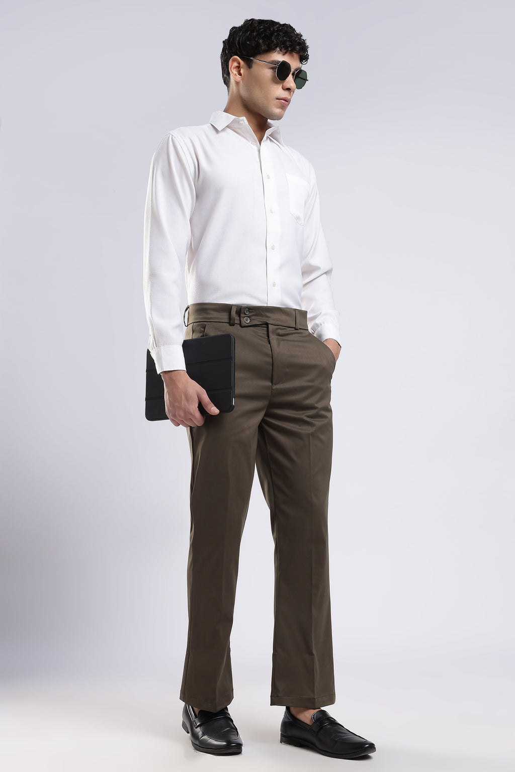 Men Boot Cut Suede-Brown