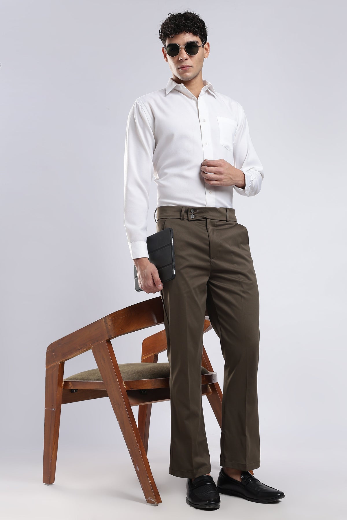 Men Boot Cut Suede-Brown