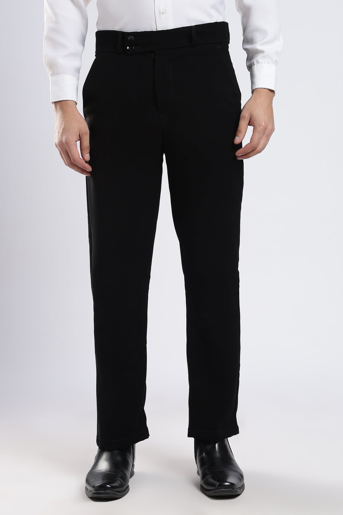 Men Japanese Boot Cut Pant-Black
