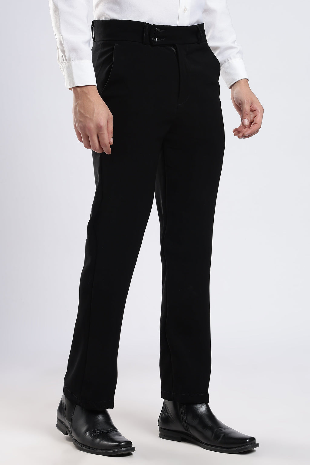 Men Japanese Boot Cut Pant-Black