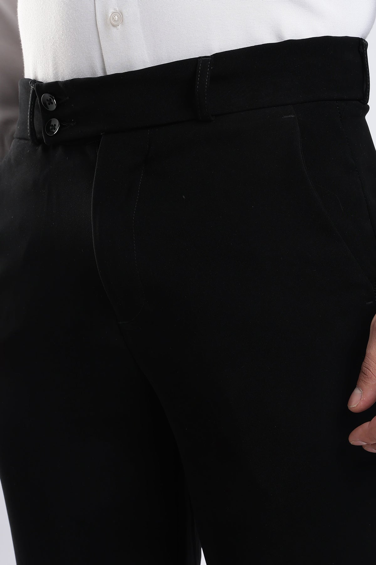 Men Japanese Boot Cut Pant-Black