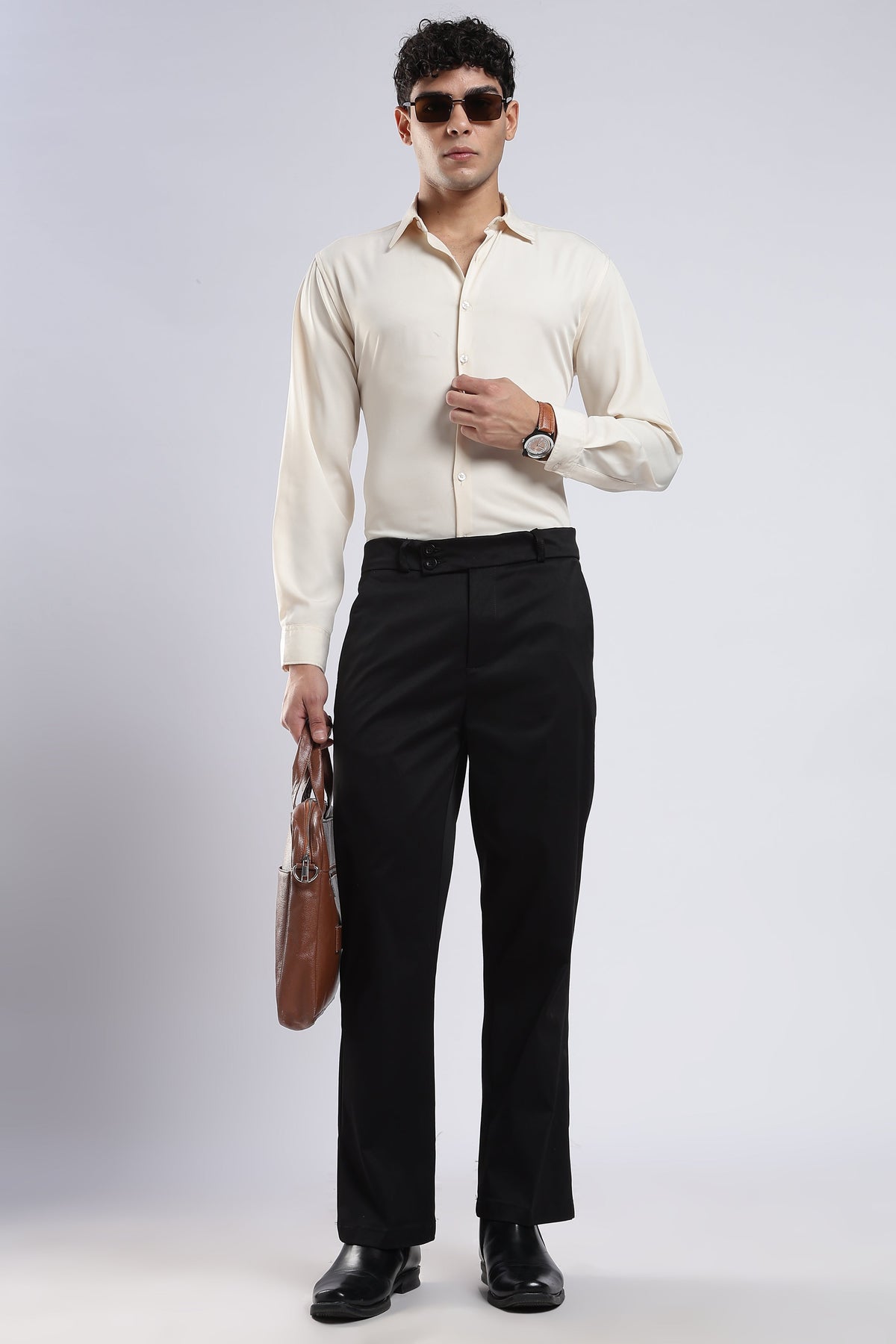 Men Boot Cut Suede-Black