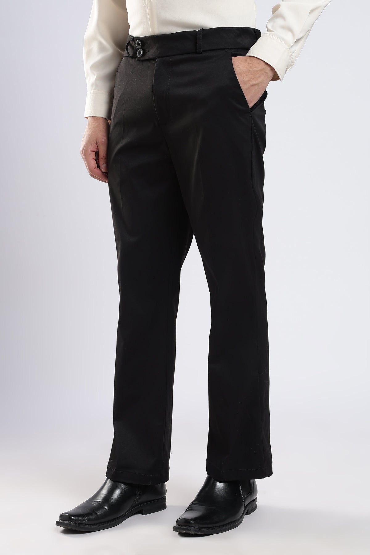 Men Boot Cut Suede-Black
