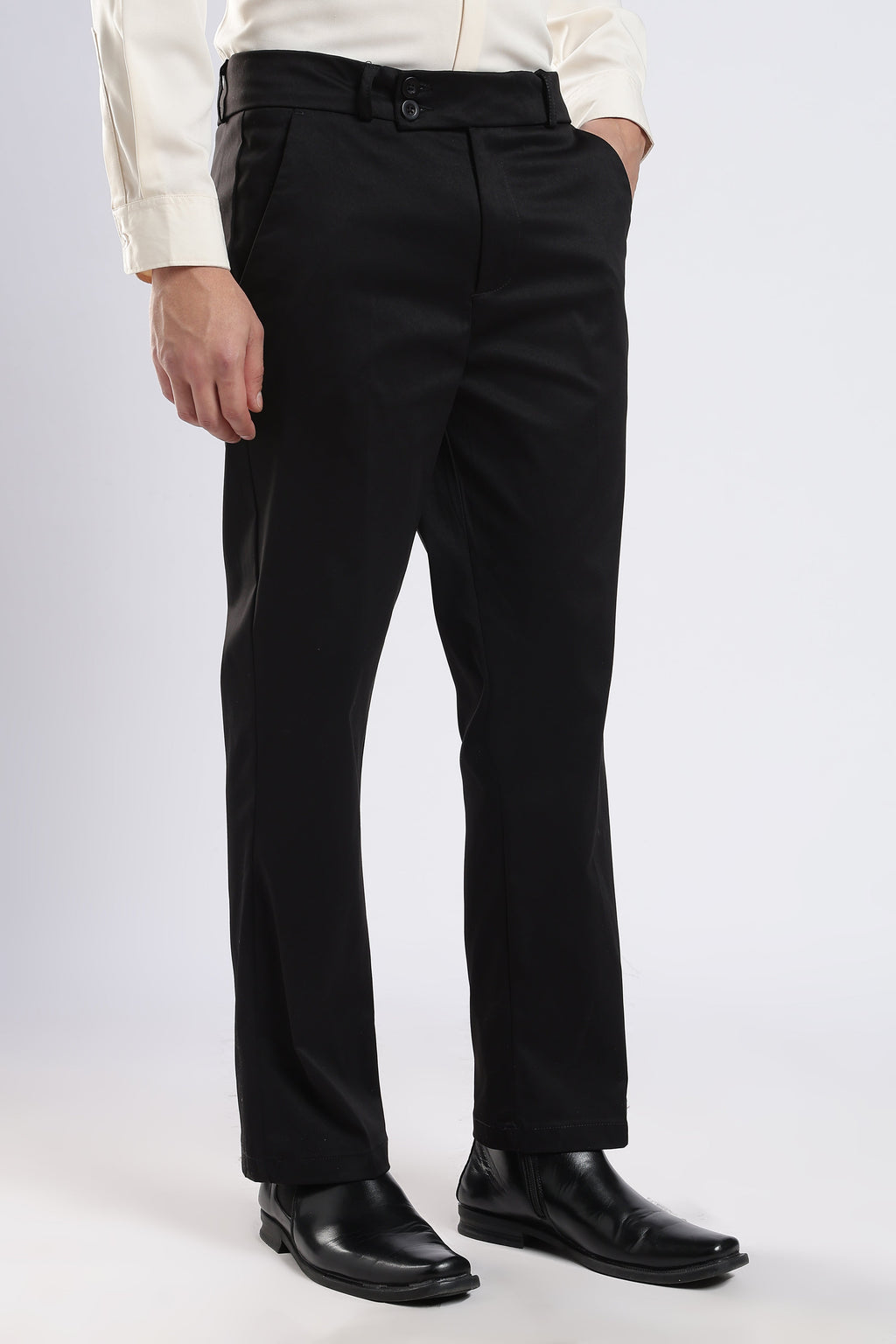 Men Boot Cut Suede-Black