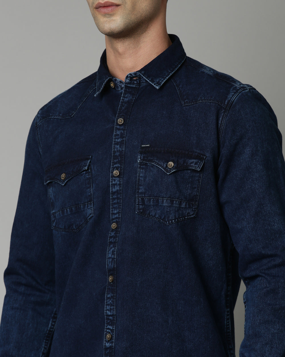 Denim Indigo Double Pocket Shirt