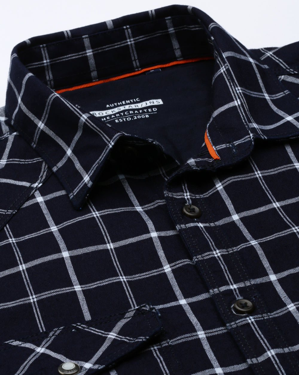Swing Dark Blue Checkered Shirt