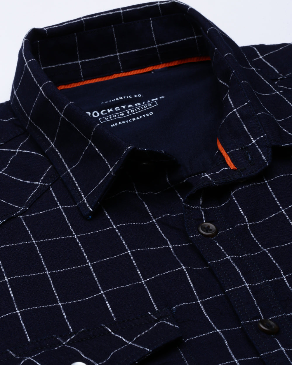 Swing Indigo Navy Checkered Shirt