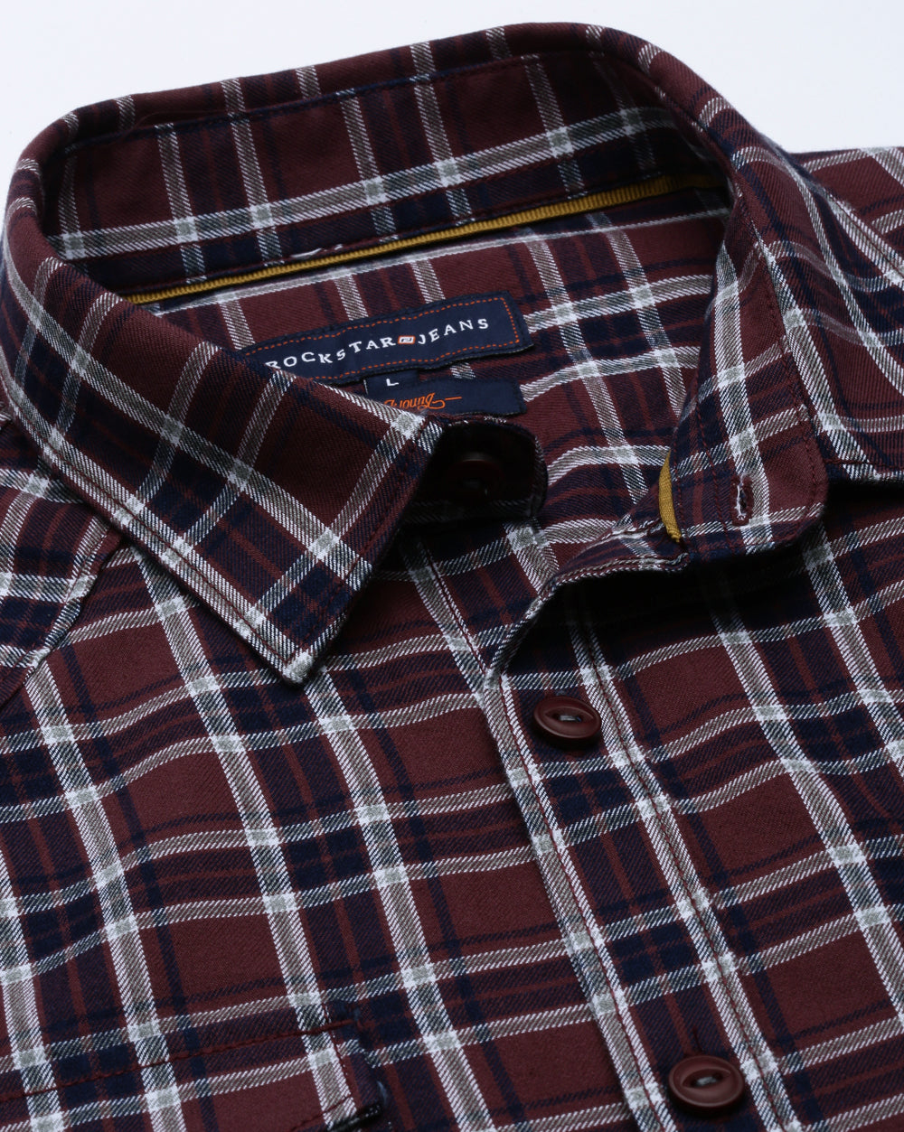 Swing Maroon Indigo Checkered Shirt