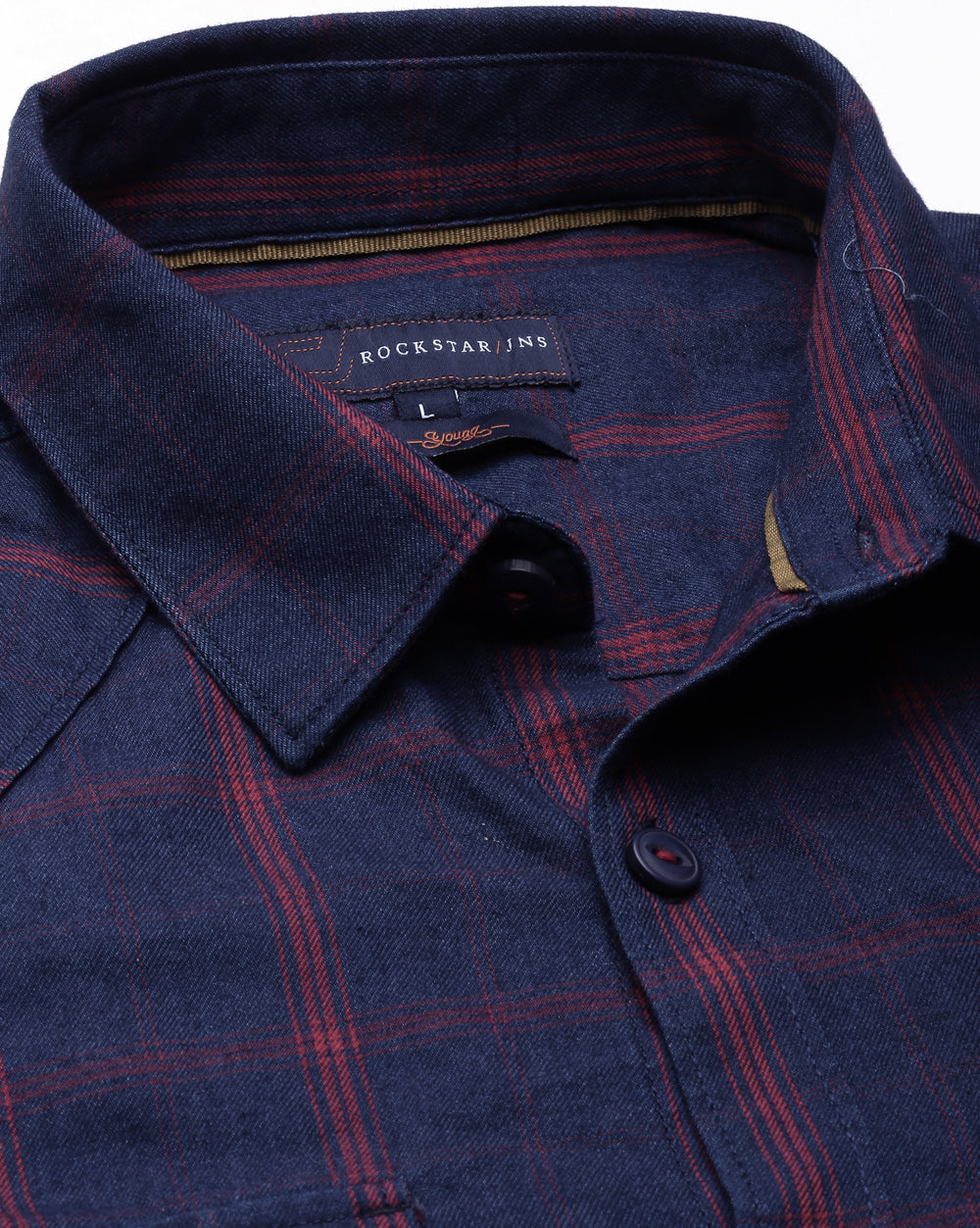 Swing Denim Blue Checkered Shirt