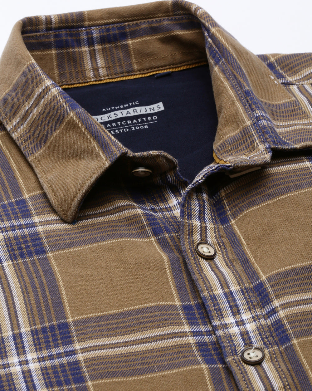 Sway Khaki Checkered Shirt