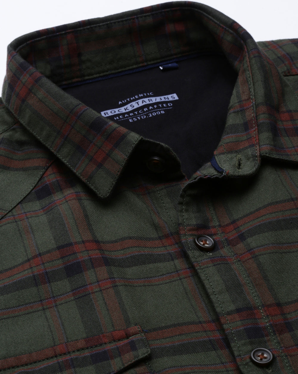 Swing Olive Plaid Shirt