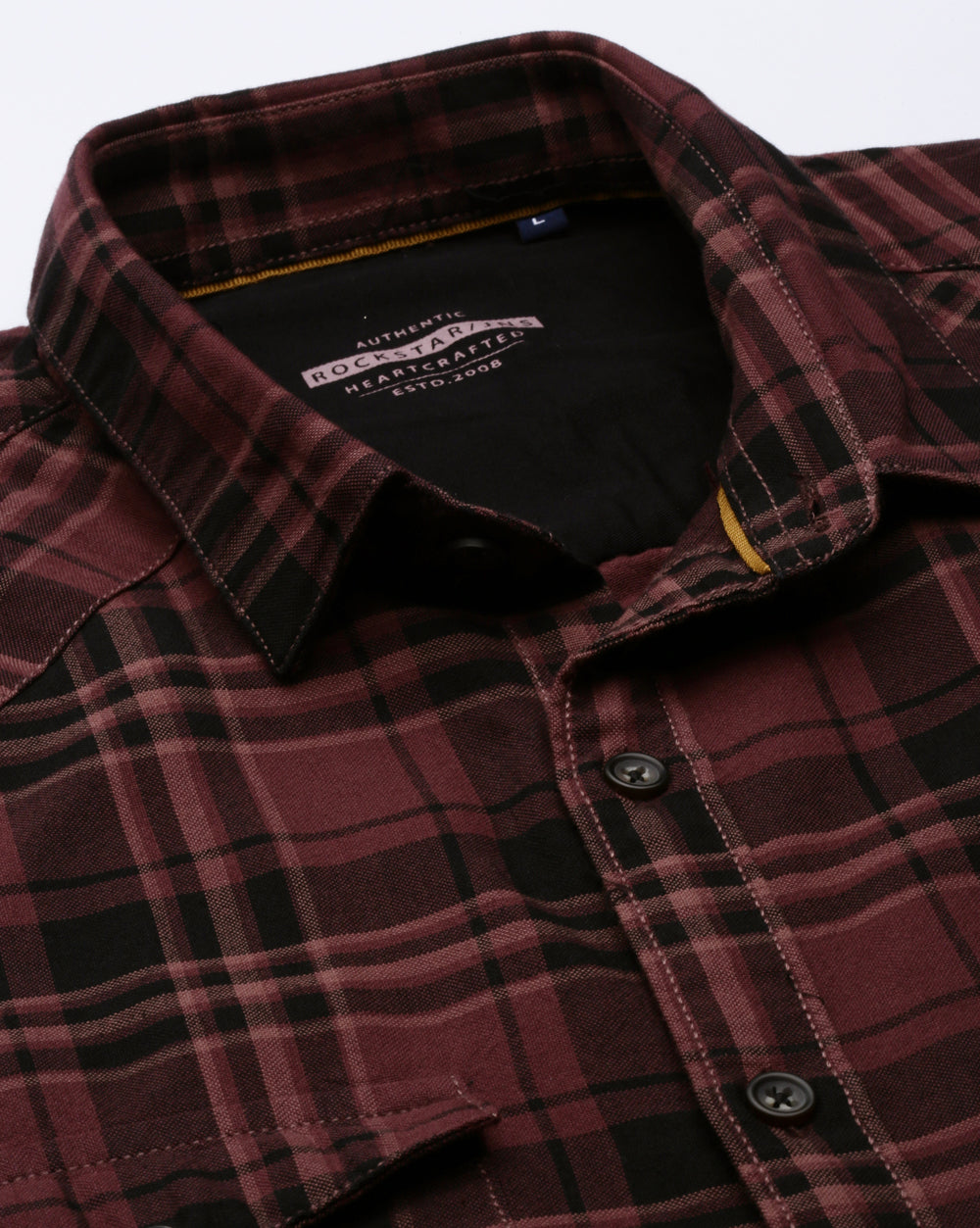 Swing Grey Windowpane Checkered Shirt