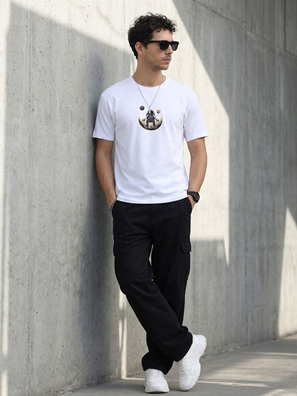 White Round Neck Bio Wash Single Jersey