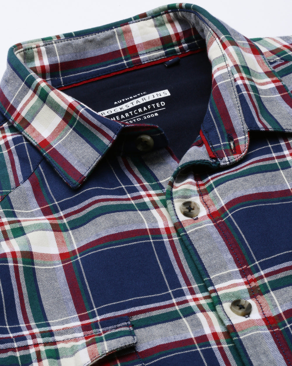 Swing Navy Blue Windowpane Shirt