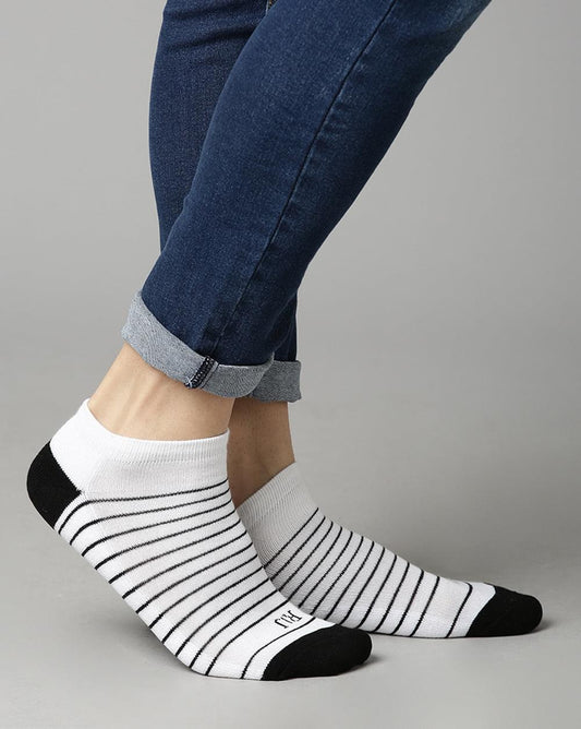 Ankle Socks - Striped And Color Blocked