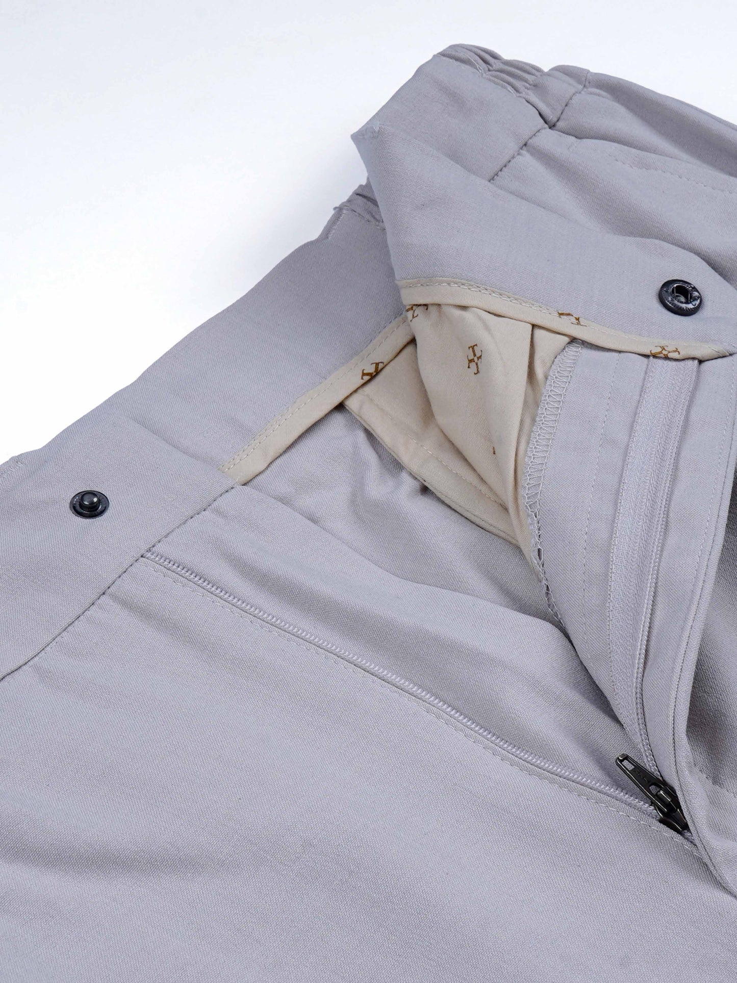 Soft Handle Relaxed Cream Trousers