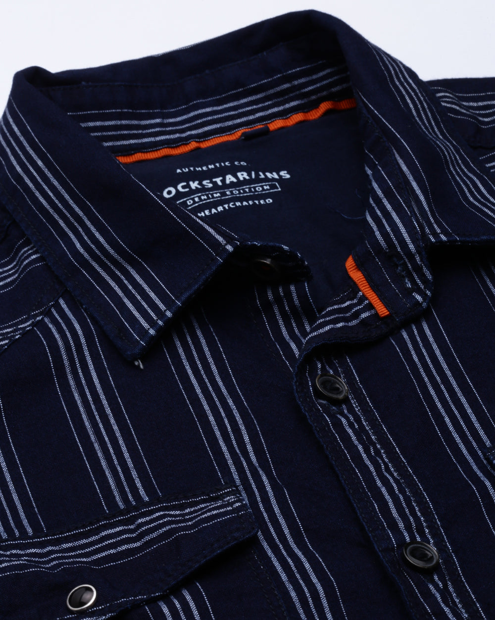 Men's Twill Indigo Striped Shirt