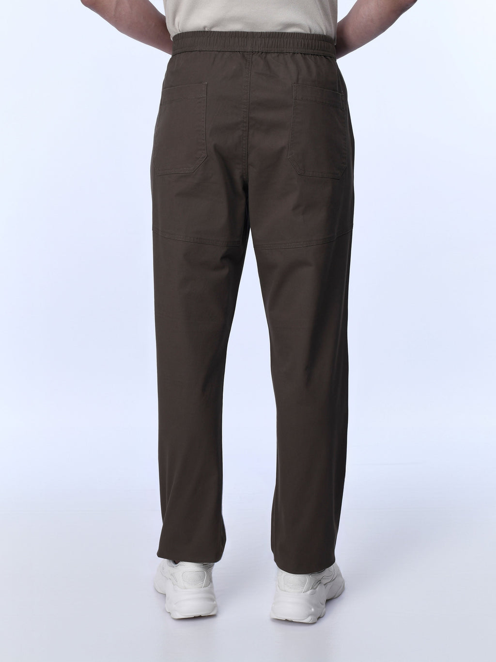 Soft Cotton Relaxed Brown Flexiwaist Pants