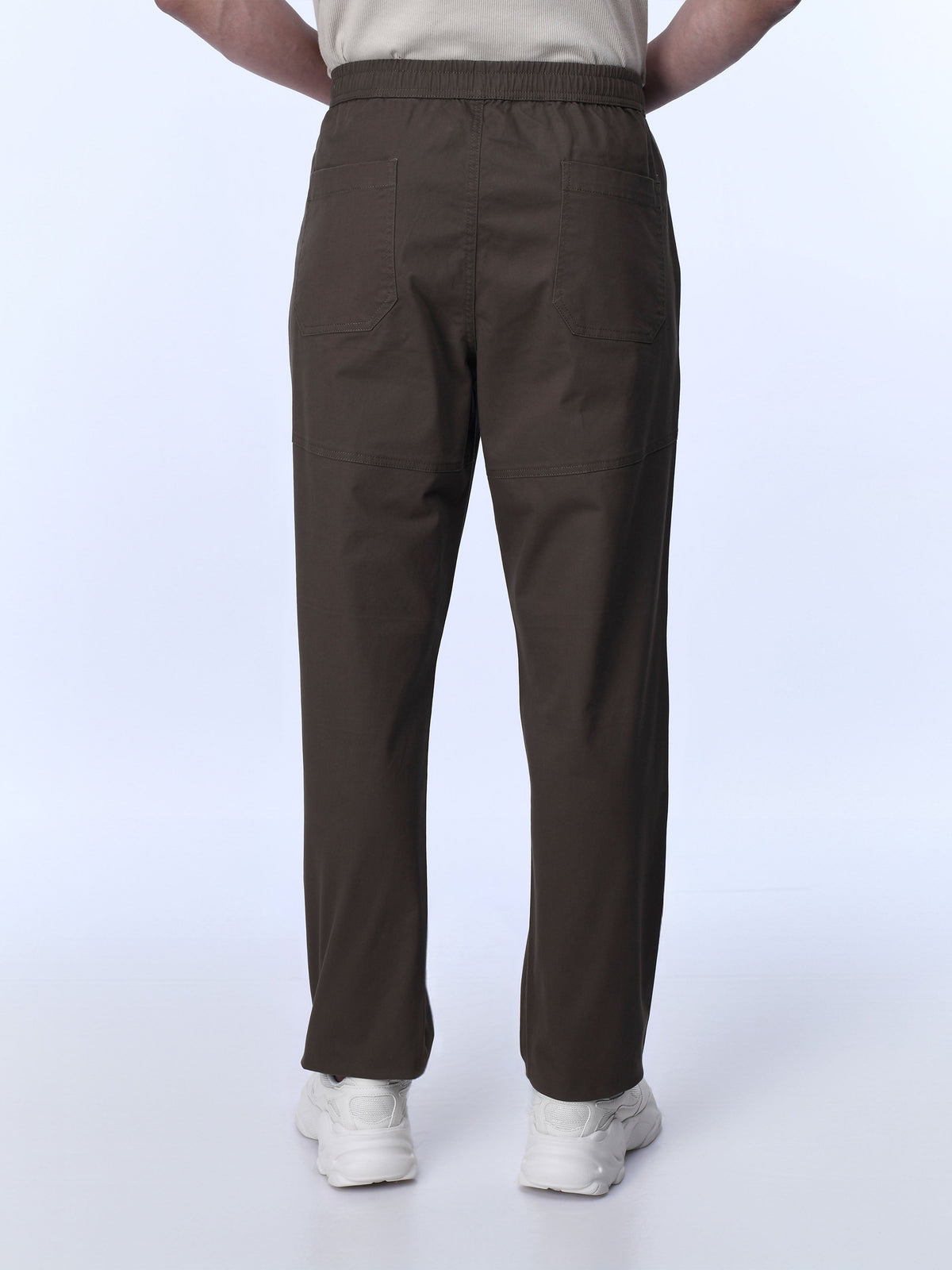 Soft Cotton Relaxed Brown Flexiwaist Pants