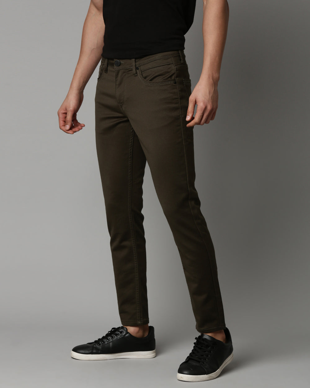Dark Olive Colored Denim